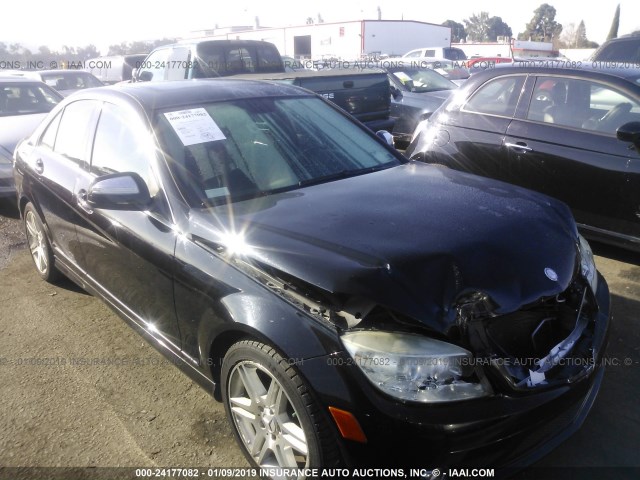 WDDGF56X18F040245 - 2008 MERCEDES-BENZ C 350 BLACK photo 1