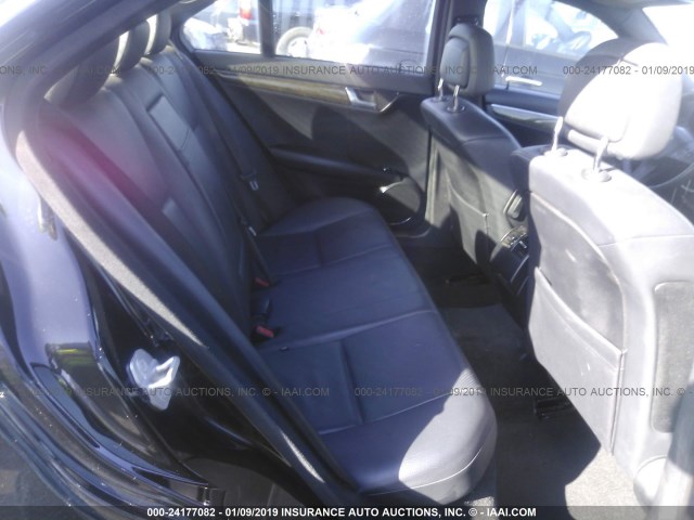 WDDGF56X18F040245 - 2008 MERCEDES-BENZ C 350 BLACK photo 8