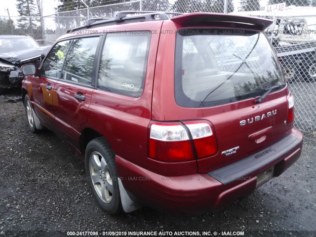 JF1SF65682H705484 - 2002 SUBARU FORESTER S RED photo 3