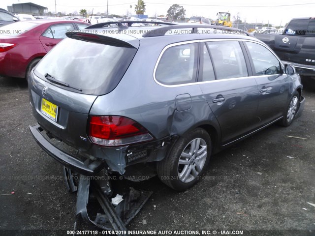 3VWPL7AJ1DM695725 - 2013 VOLKSWAGEN JETTA TDI GRAY photo 4