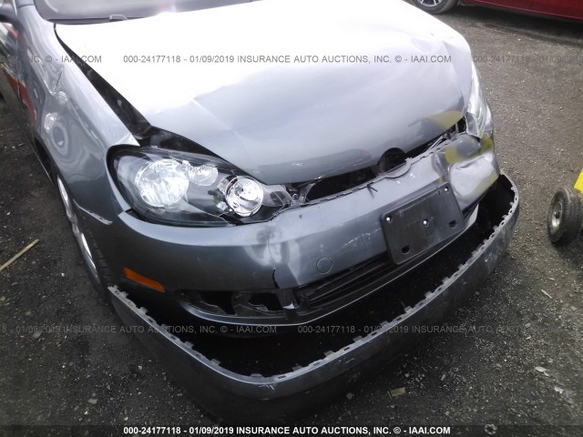 3VWPL7AJ1DM695725 - 2013 VOLKSWAGEN JETTA TDI GRAY photo 6