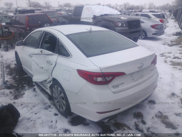 5NPE34AF5FH070600 - 2015 HYUNDAI SONATA SPORT/LIMITED WHITE photo 3