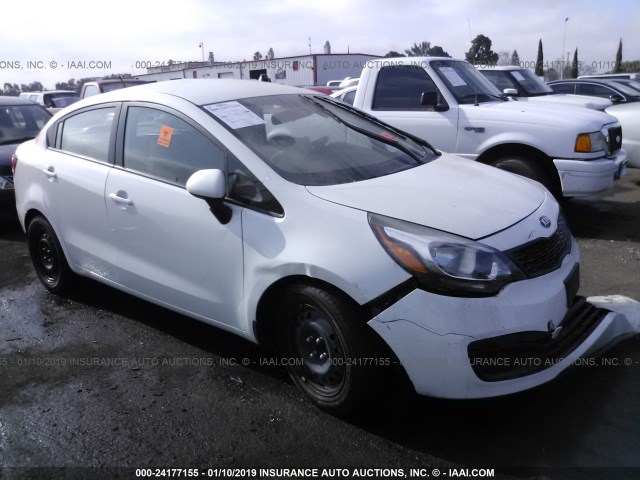 KNADM4A3XD6305253 - 2013 KIA RIO LX WHITE photo 1