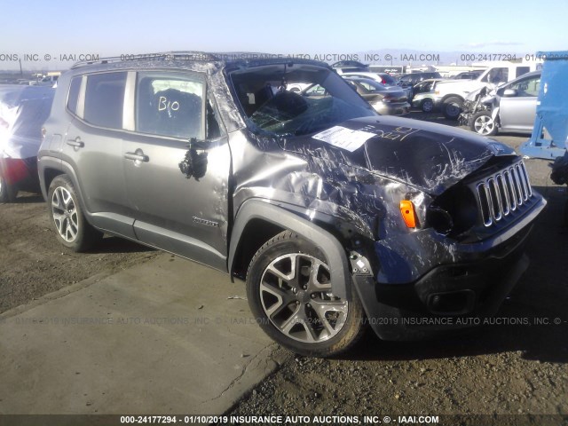 ZACCJABB0HPF62324 - 2017 JEEP RENEGADE LATITUDE GRAY photo 1