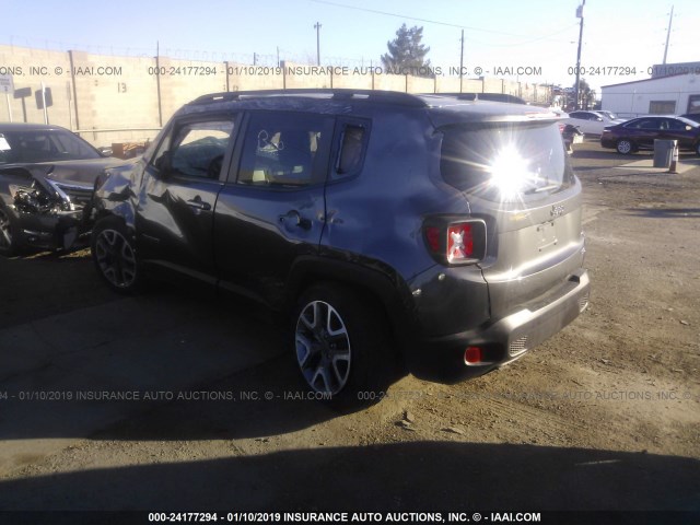 ZACCJABB0HPF62324 - 2017 JEEP RENEGADE LATITUDE GRAY photo 3