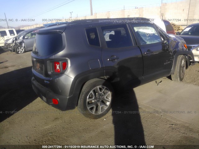 ZACCJABB0HPF62324 - 2017 JEEP RENEGADE LATITUDE GRAY photo 4