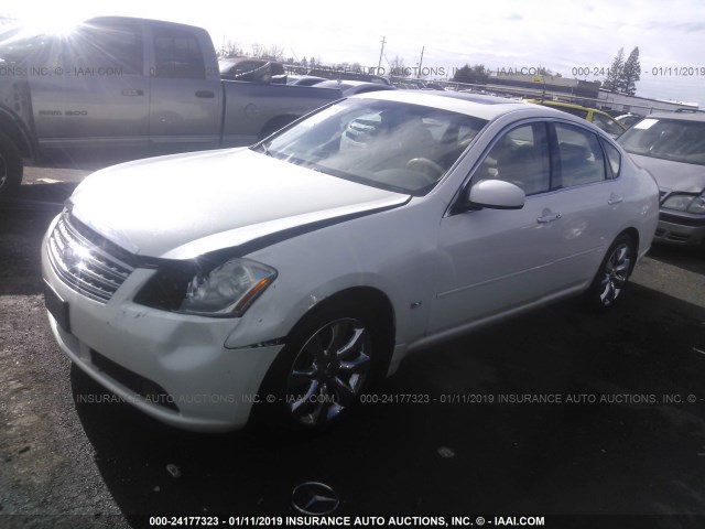 JNKBY01E57M400892 - 2007 INFINITI M45 SPORT WHITE photo 2