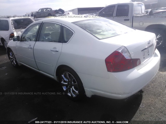 JNKBY01E57M400892 - 2007 INFINITI M45 SPORT WHITE photo 3