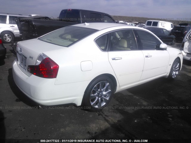 JNKBY01E57M400892 - 2007 INFINITI M45 SPORT WHITE photo 4