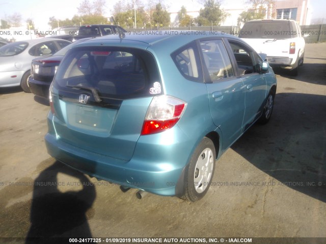 JHMGE8H33CC014635 - 2012 HONDA FIT TEAL photo 4