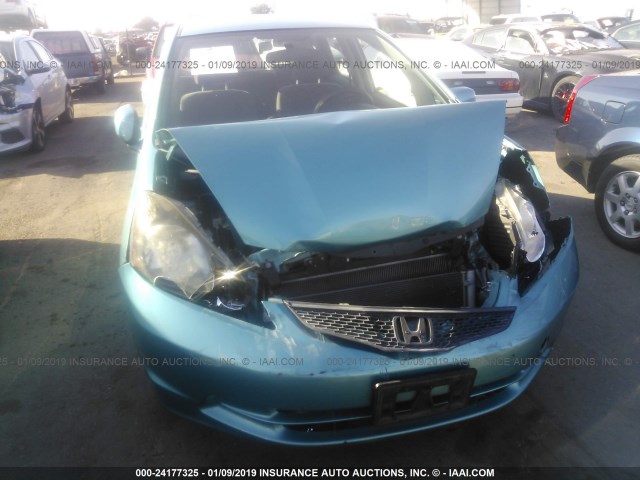 JHMGE8H33CC014635 - 2012 HONDA FIT TEAL photo 6