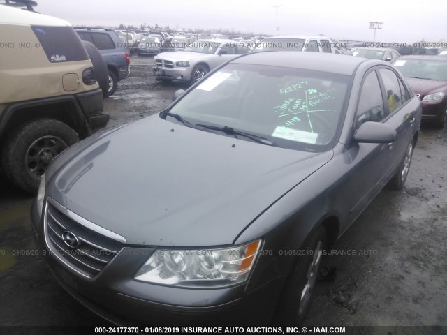 5NPET46C79H541035 - 2009 HYUNDAI SONATA GLS GRAY photo 2