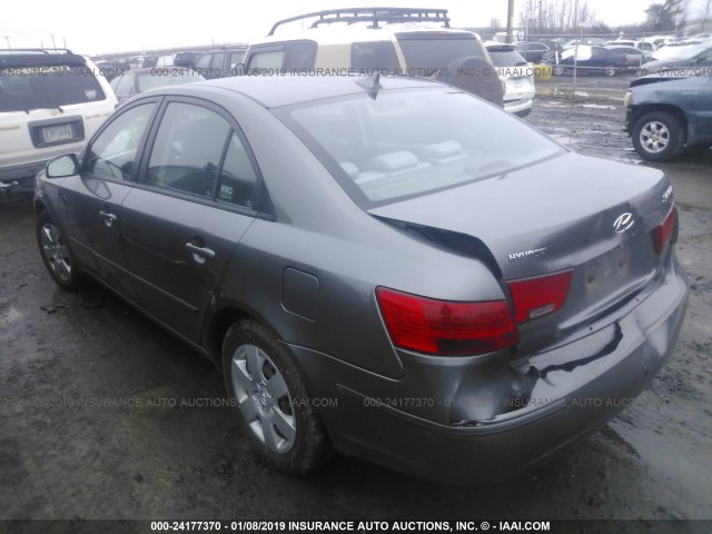 5NPET46C79H541035 - 2009 HYUNDAI SONATA GLS GRAY photo 3