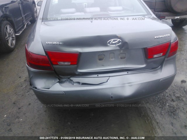 5NPET46C79H541035 - 2009 HYUNDAI SONATA GLS GRAY photo 6