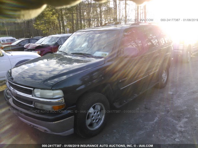 1GNEK13T21J141330 - 2001 CHEVROLET TAHOE K1500 GREEN photo 2