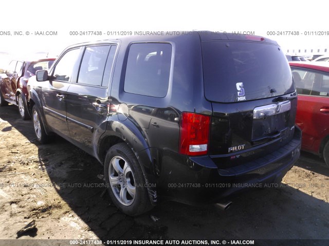 5FNYF4H7XFB047332 - 2015 HONDA PILOT EXLN BLACK photo 3