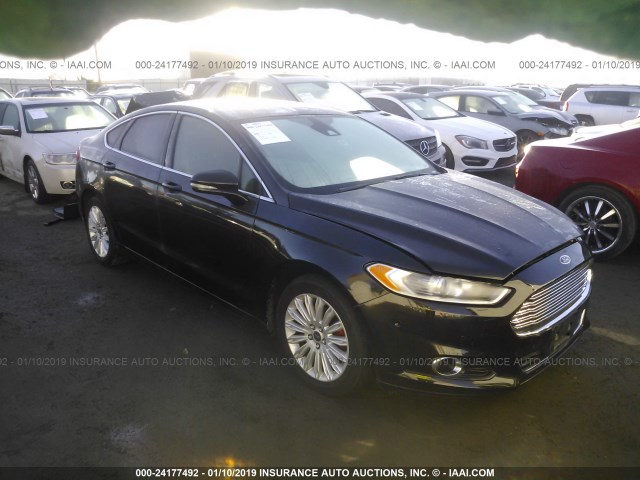 3FA6P0LU7DR125819 - 2013 FORD FUSION SE HYBRID BLACK photo 1