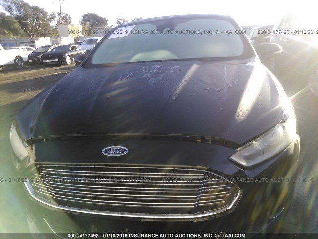 3FA6P0LU7DR125819 - 2013 FORD FUSION SE HYBRID BLACK photo 6