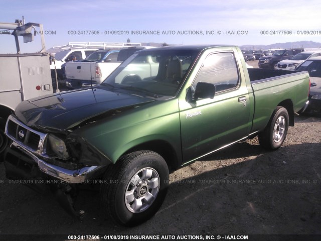 1N6DD21S9WC309942 - 1998 NISSAN FRONTIER XE GREEN photo 2