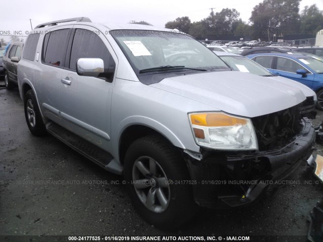 5N1AA0ND2CN610174 - 2012 NISSAN ARMADA SV/SL/PLATINUM SILVER photo 1