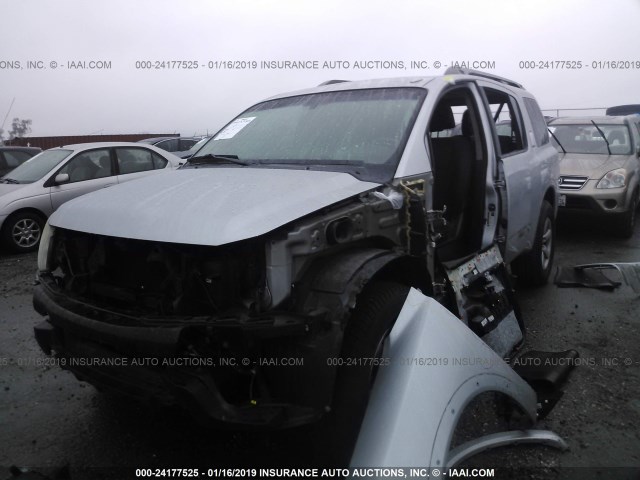 5N1AA0ND2CN610174 - 2012 NISSAN ARMADA SV/SL/PLATINUM SILVER photo 2