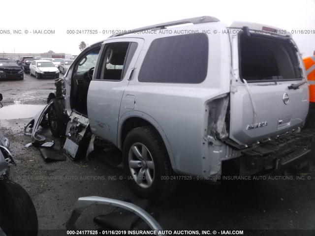 5N1AA0ND2CN610174 - 2012 NISSAN ARMADA SV/SL/PLATINUM SILVER photo 3