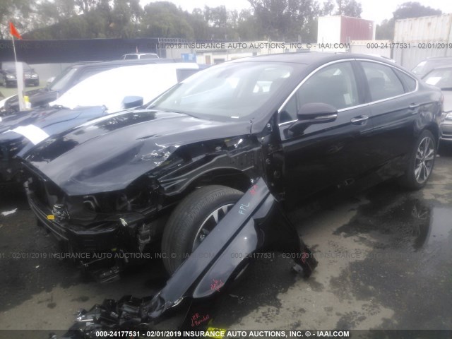 3FA6P0K90HR407996 - 2017 FORD FUSION TITANIUM BLACK photo 2