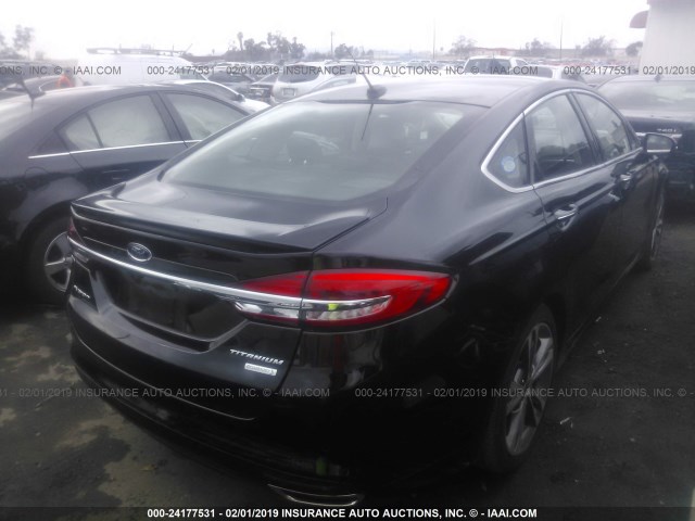 3FA6P0K90HR407996 - 2017 FORD FUSION TITANIUM BLACK photo 4