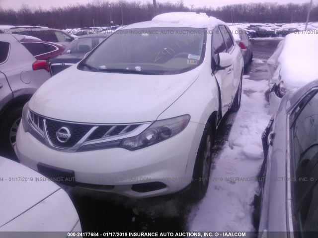 JN8AZ1MW9CW208060 - 2012 NISSAN MURANO S/SL/LE WHITE photo 2