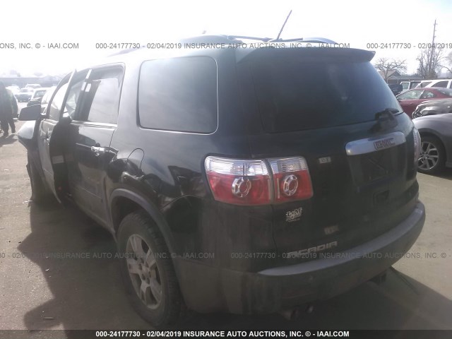 1GKEV33798J115899 - 2008 GMC ACADIA SLT-2 BLACK photo 3