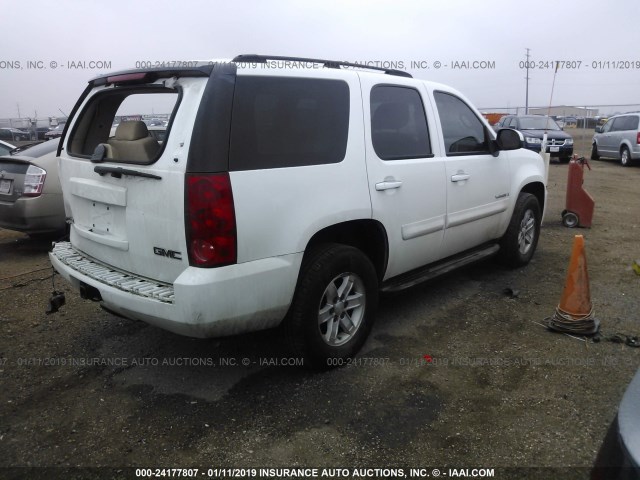 1GKFC13J27R140248 - 2007 GMC YUKON WHITE photo 4