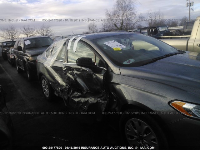 3FA6P0G79ER112477 - 2014 FORD FUSION S GRAY photo 6