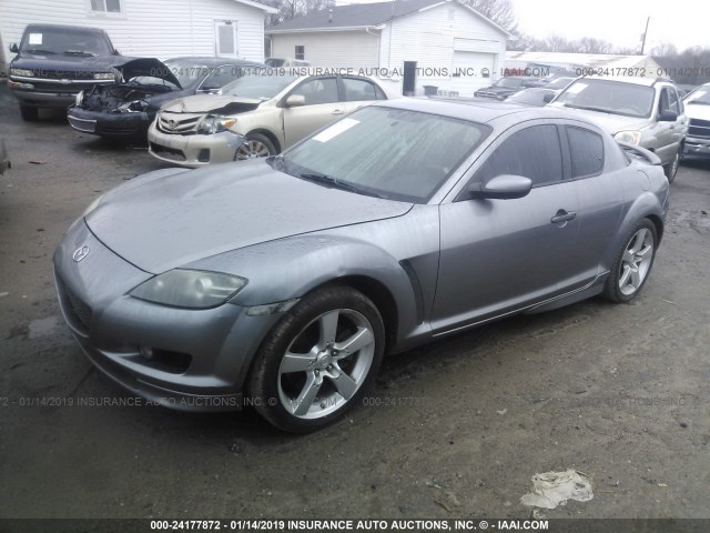 JM1FE173440126630 - 2004 MAZDA RX8 GRAY photo 2