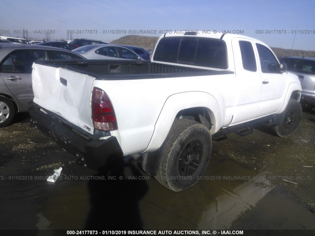 5TETU62N47Z396666 - 2007 TOYOTA TACOMA PRERUNNER ACCESS CAB WHITE photo 4