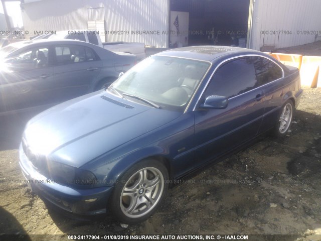 WBABN53431JU34606 - 2001 BMW 330 CI BLUE photo 2