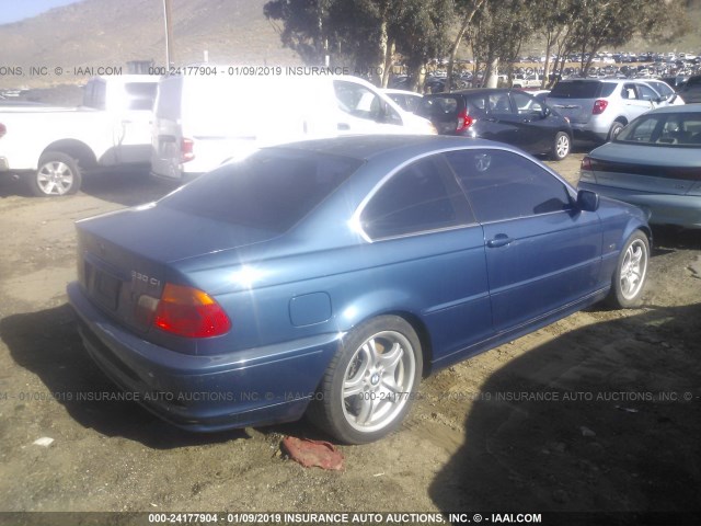 WBABN53431JU34606 - 2001 BMW 330 CI BLUE photo 4