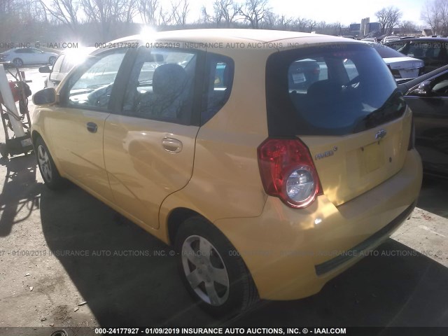 KL1TD6DE6BB125819 - 2011 CHEVROLET AVEO LS/LT YELLOW photo 3