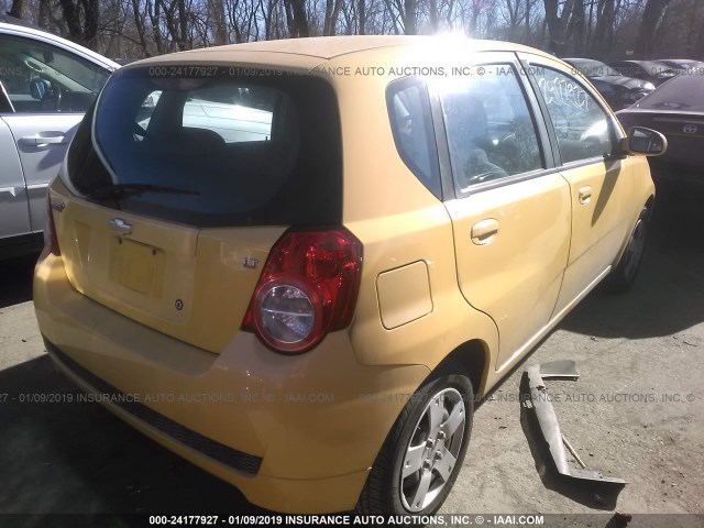 KL1TD6DE6BB125819 - 2011 CHEVROLET AVEO LS/LT YELLOW photo 4