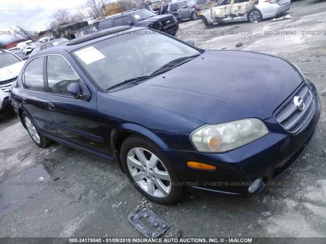 JN1DA31A93T407151 - 2003 NISSAN MAXIMA GLE/SE Dark Blue photo 1