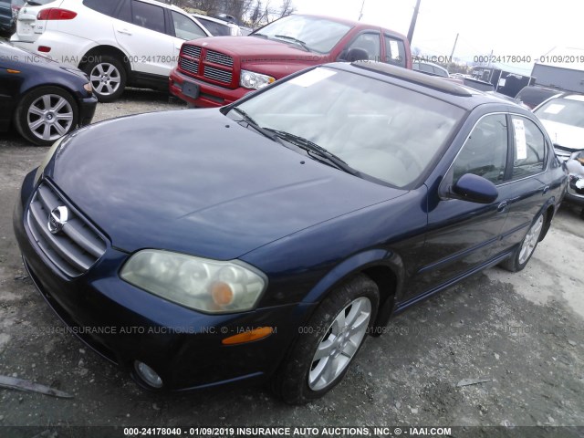 JN1DA31A93T407151 - 2003 NISSAN MAXIMA GLE/SE Dark Blue photo 2