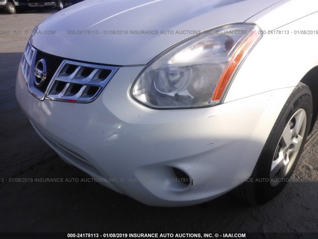 JN8AS5MT0BW181430 - 2011 NISSAN ROGUE S/SV/KROM WHITE photo 6