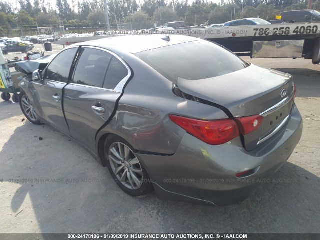 JN1BV7AP9EM687013 - 2014 INFINITI Q50 PREMIUM/SPORT GRAY photo 3