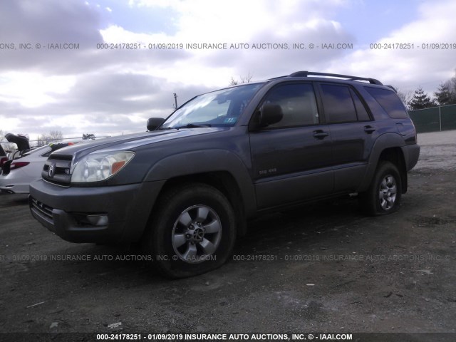 JTEBT14R630009624 - 2003 TOYOTA 4RUNNER SR5/SPORT GRAY photo 2