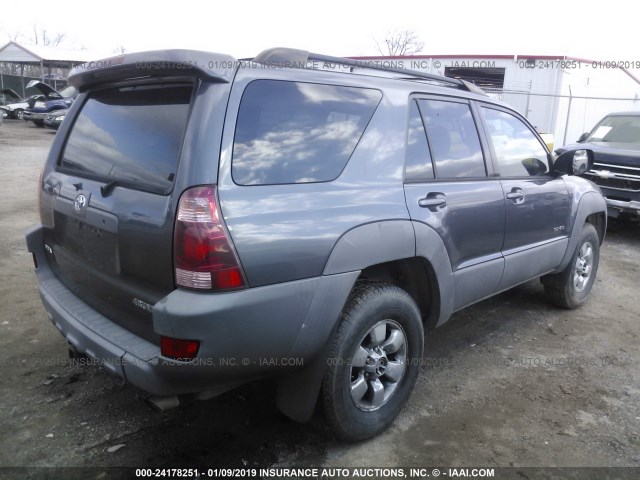 JTEBT14R630009624 - 2003 TOYOTA 4RUNNER SR5/SPORT GRAY photo 4