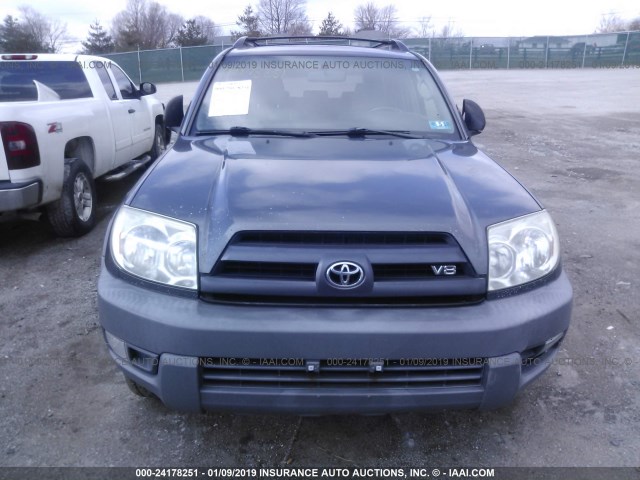 JTEBT14R630009624 - 2003 TOYOTA 4RUNNER SR5/SPORT GRAY photo 6