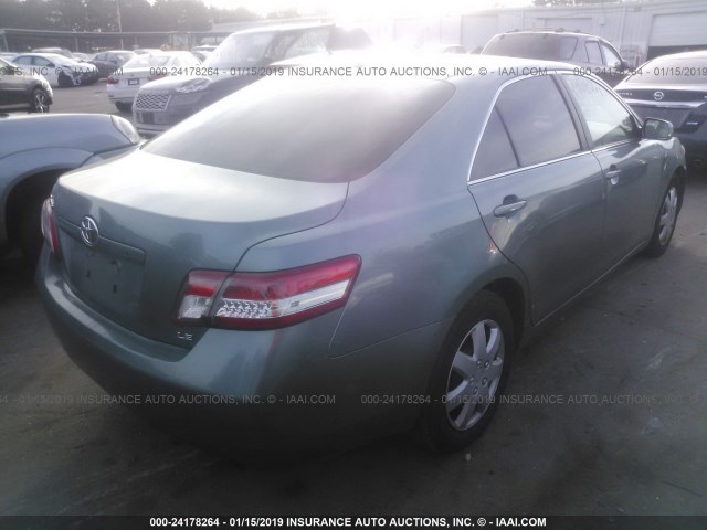 4T1BF3EKXAU551657 - 2010 TOYOTA CAMRY SE/LE/XLE GREEN photo 4