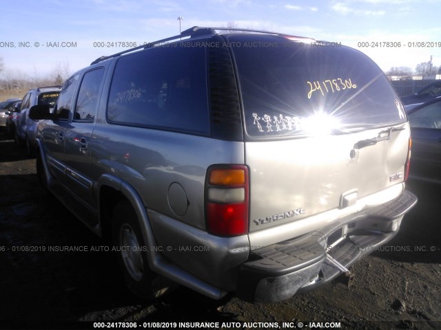 3GKFK16Z53G260320 - 2003 GMC YUKON XL K1500 GRAY photo 3