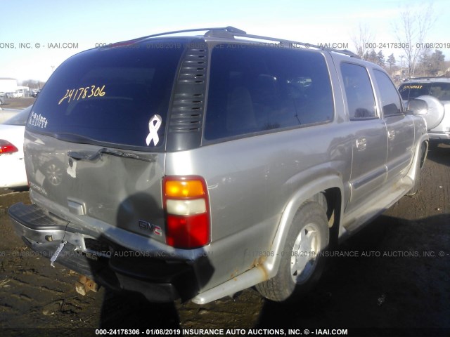 3GKFK16Z53G260320 - 2003 GMC YUKON XL K1500 GRAY photo 4