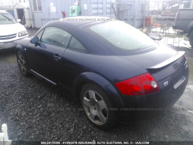 TRUWT28N721035523 - 2002 AUDI TT QUATTRO BLUE photo 3