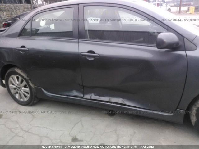 2T1BU4EE7AC285814 - 2010 TOYOTA COROLLA S/LE/XLE GRAY photo 6